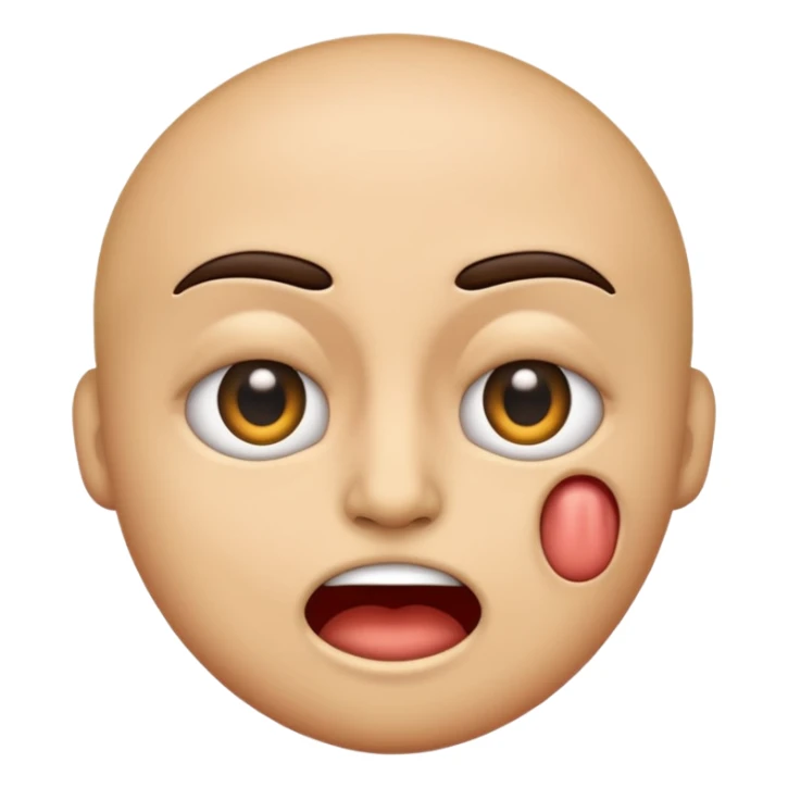 Normal emoji, but one eye twitching like he’s about to kill someone sticker