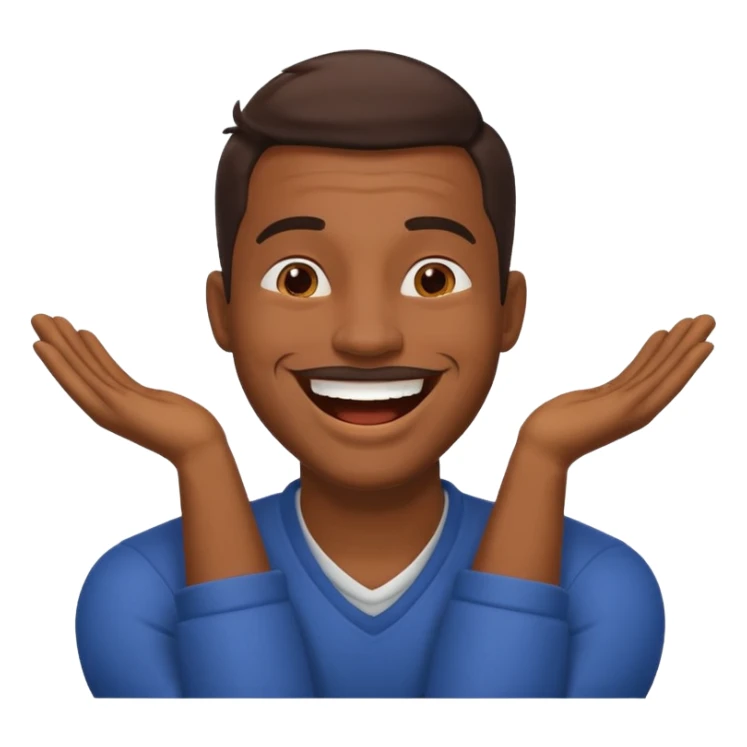 A man with his arms around his neck laughing  sticker