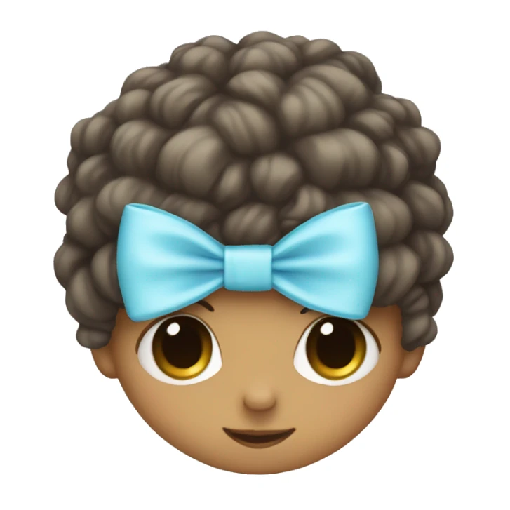 Baby blue bow sticker