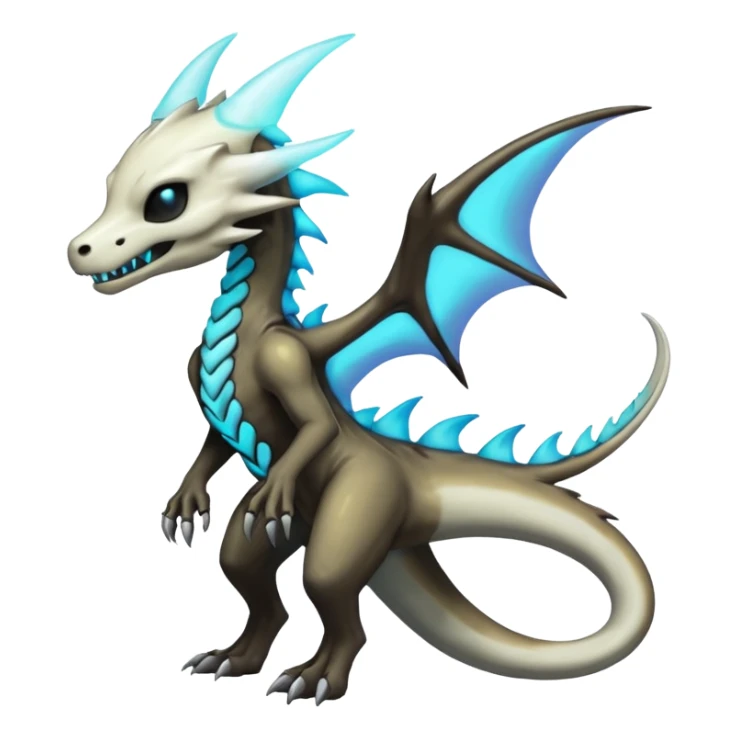 Shiny Bioluminescent Glowing Ethereal Eldritch Marowak-Duskull-Darkdramon-fusion sticker