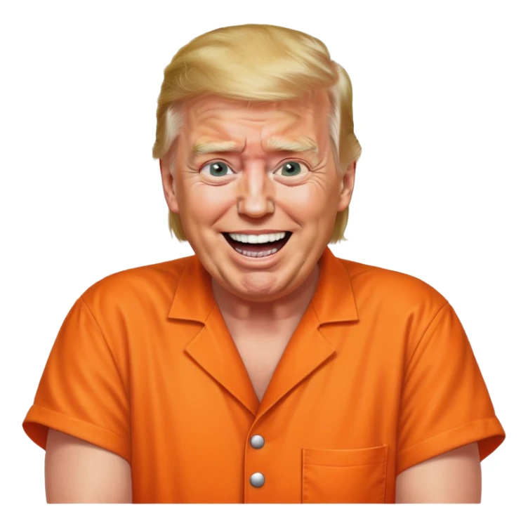Trump in prison being laughed at by joe biden sticker