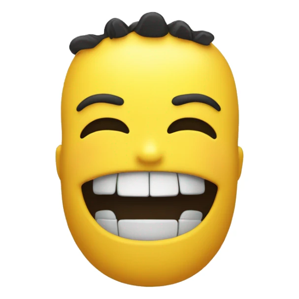 yellow face with clenched teeth emoji but with grills as the teeth sticker
