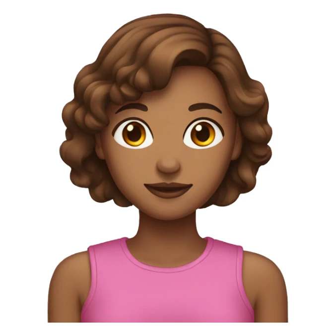 young brown skin women wit brown hair sticker