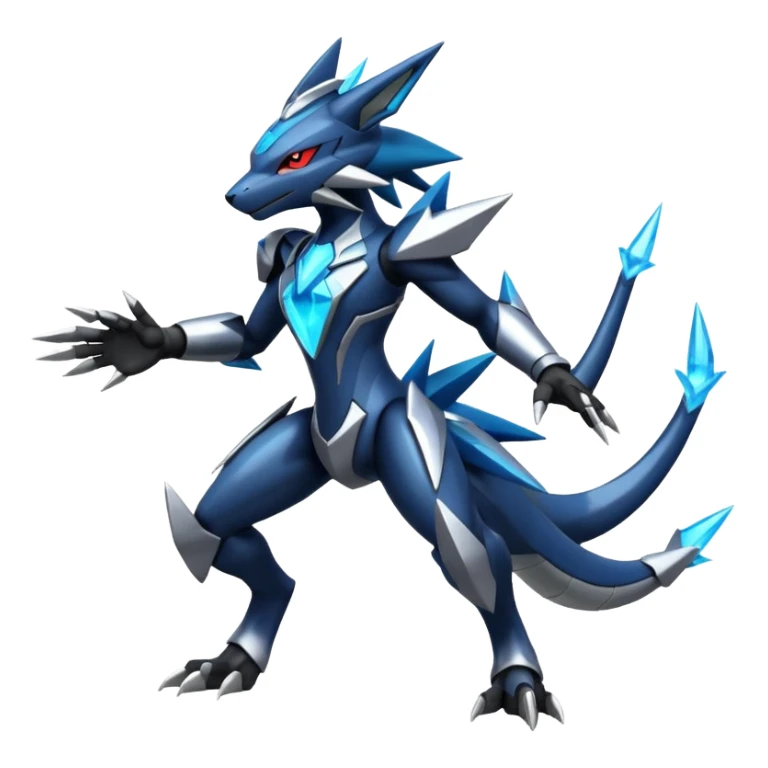 Shiny Futuristic Modern Zeraora-Dialga-Zoroark-fusion sticker