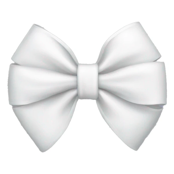 White bow sticker