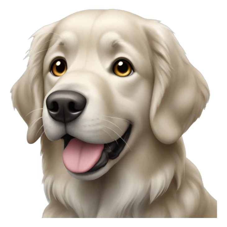 Black and grey golden retriever dog sticker
