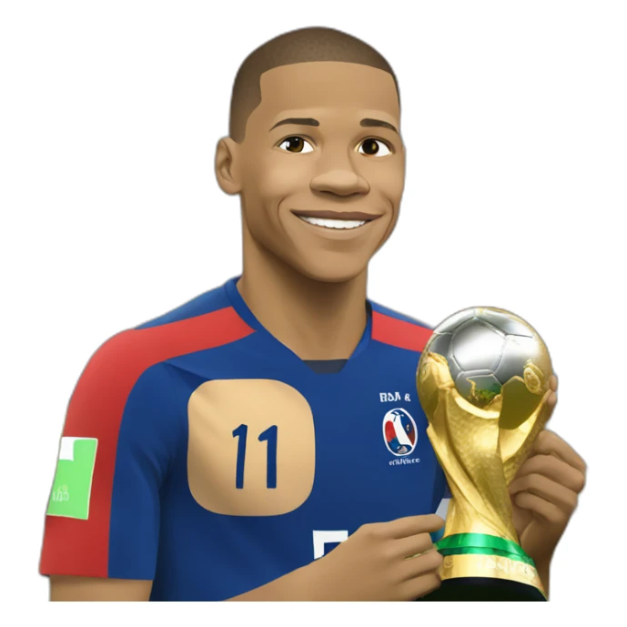 kylian mbappé france world cup win sticker