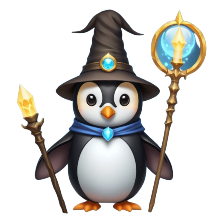 Penguin Wizard sticker