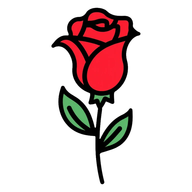 SPD logo with red rose, German Social Democratic Party emblem sticker