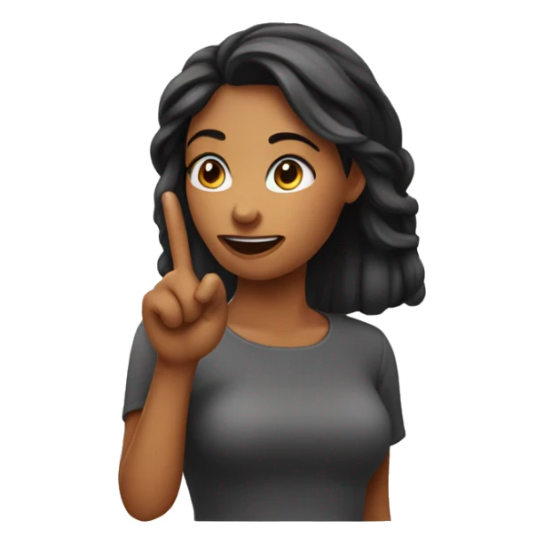 Woman say with her finger no sticker