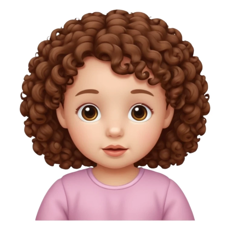 baby curly hair sticker