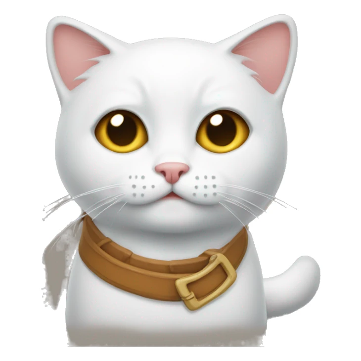 Un gato blanco con pajarita sticker
