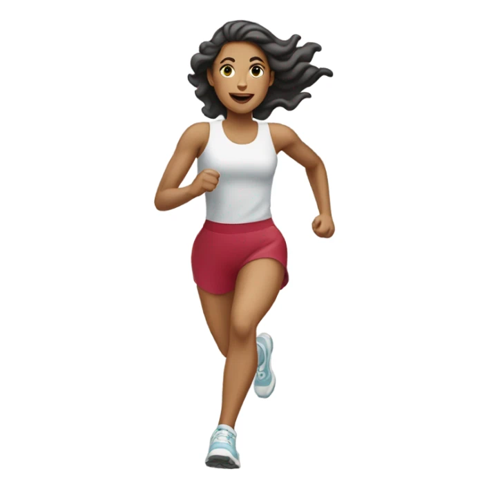 Running woman light skin  sticker