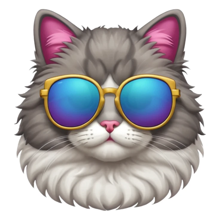 Cat with sunglasses sticker