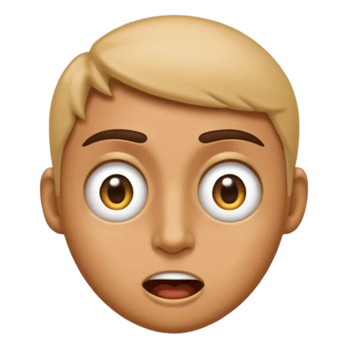 “A high-quality emoji-style face expressing an intense ‘WOW’ reaction, with wide, squinted eyes and an amazed, mind-blown expression. The face should look extremely impressed and shocked in a cool, epic way. Eyes looking to the right. Bright, glossy, modern emoji design.” sticker