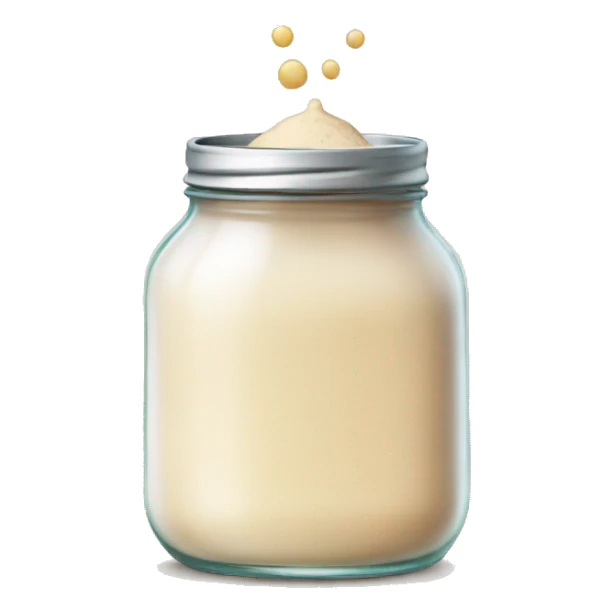 Bubbly Sourdough starter in a jar sticker