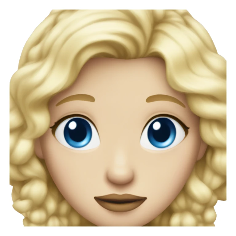 Blonde blue eyes princess big lips sticker