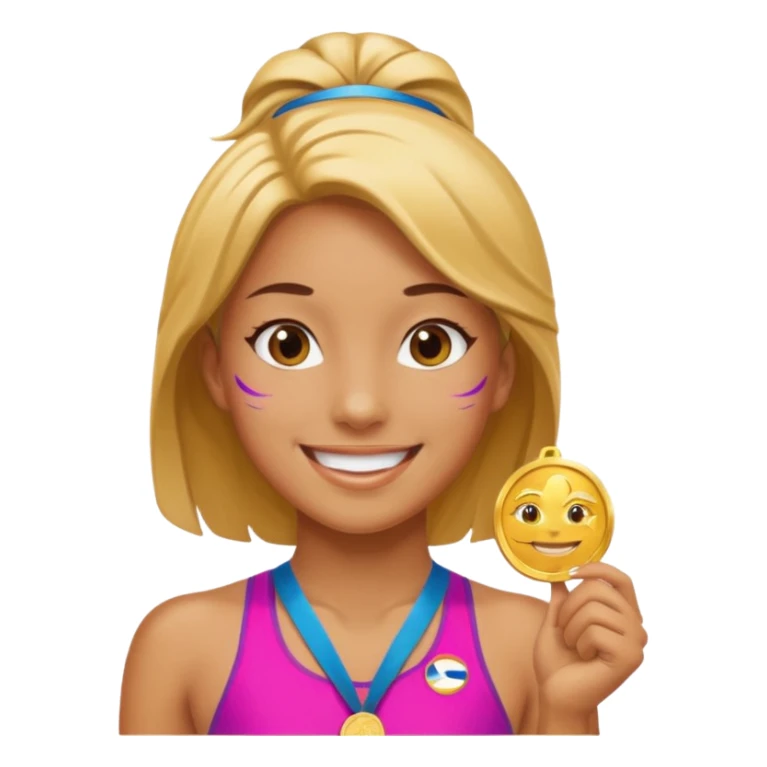 A swimmer girl who won sticker