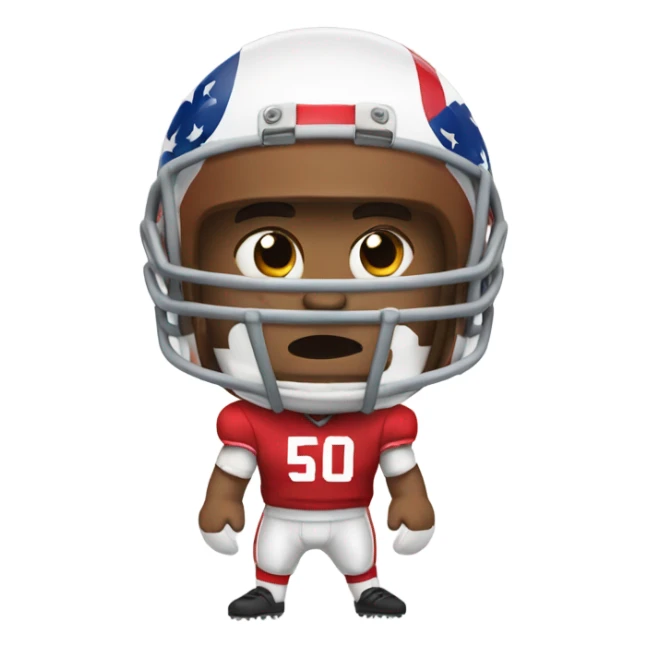 A American football player hurt sticker