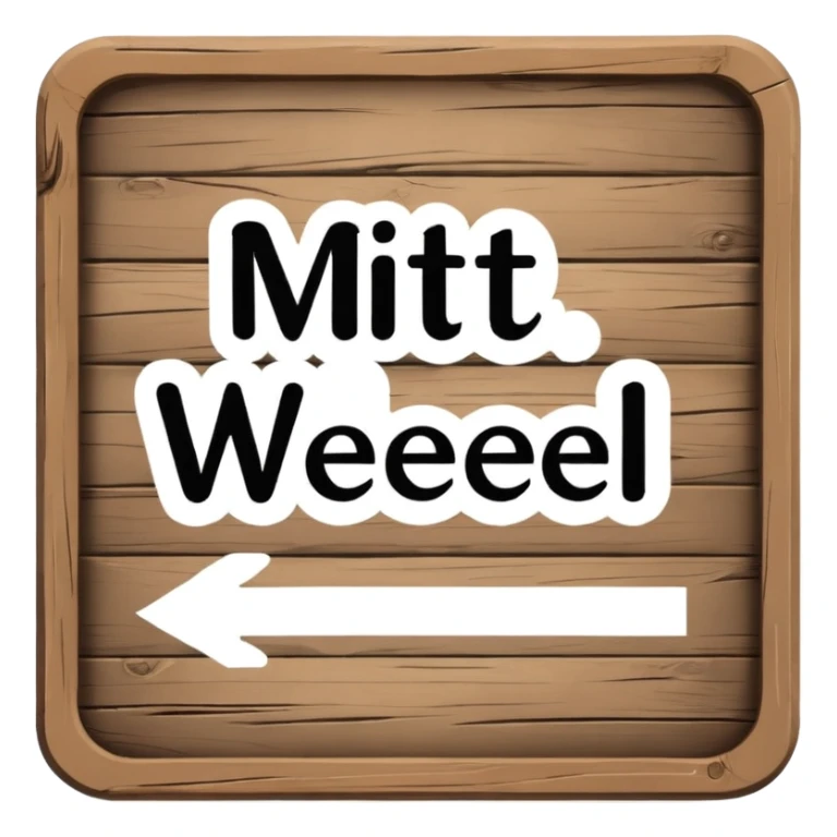 a sign with the letterin "Mit vieeel Lieeebe". sticker