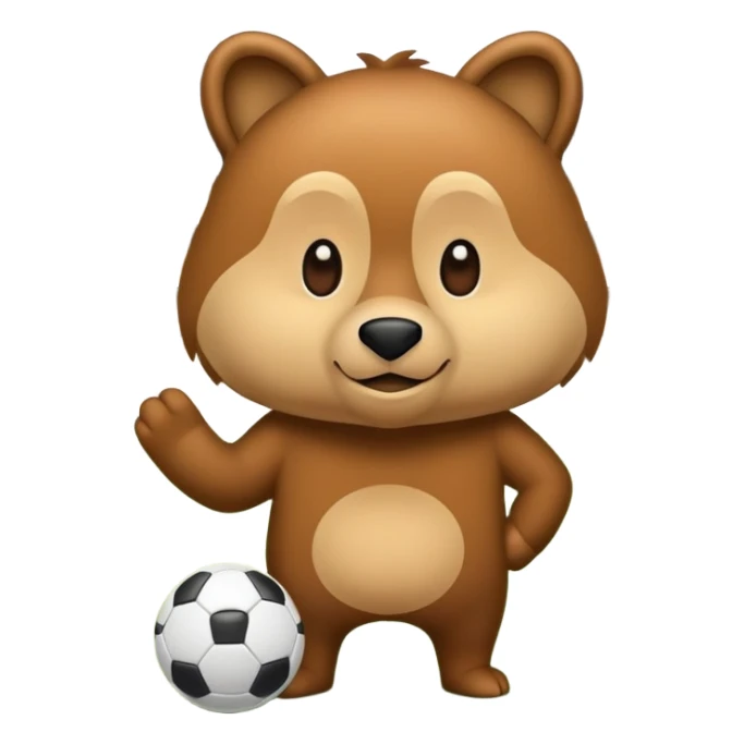 Een eekhoorn die in een voetbalstadion staat sticker