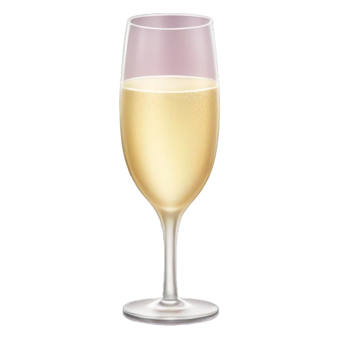 Champagne glass with lipstick mark sticker