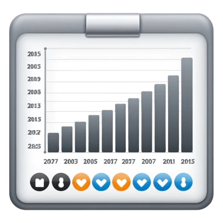 gantt chart emoji in professional design for business presentation, clean edges, modern corporate aesthetic sticker