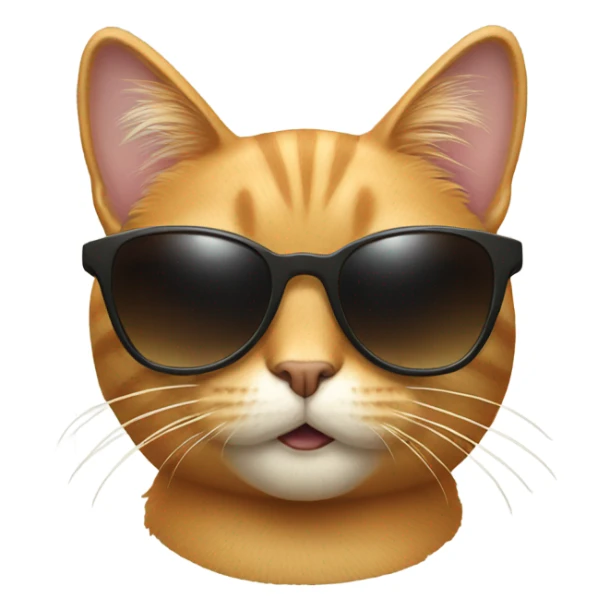 Cat with sunglasses sticker