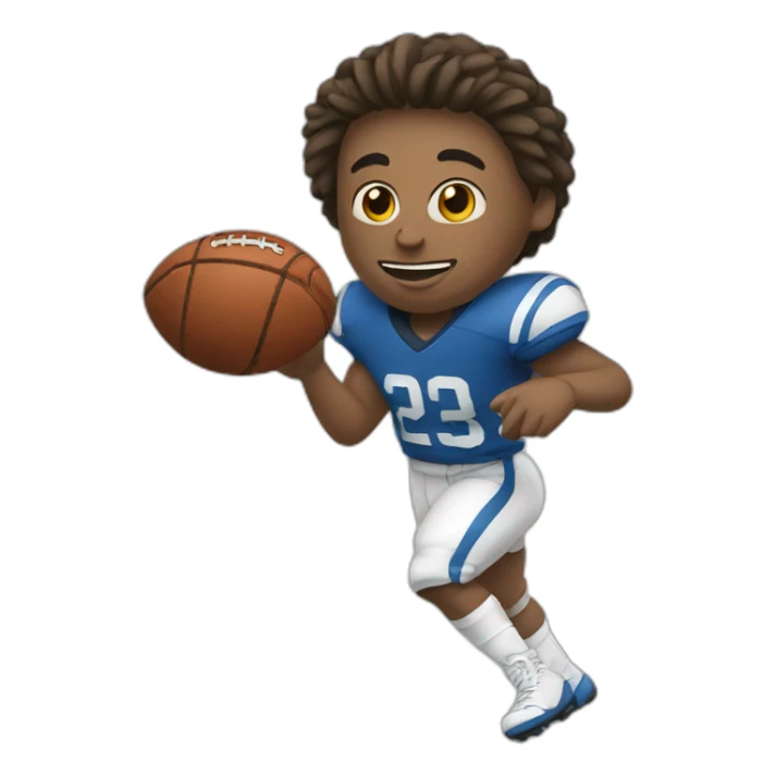 basket player playing football sticker