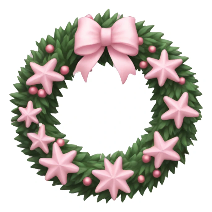 pale pink christmas wreath  sticker