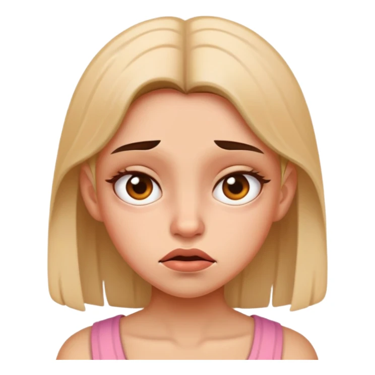 Girl giving ugly look sticker
