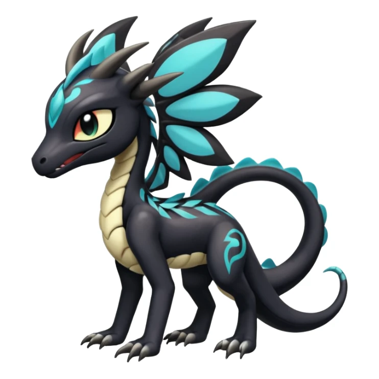 Colorful Shiny Smooth Glossy Soft Pure Cute Meloetta-Venom-Zekrom-Salandit-fusion, full body, tribal markings  sticker