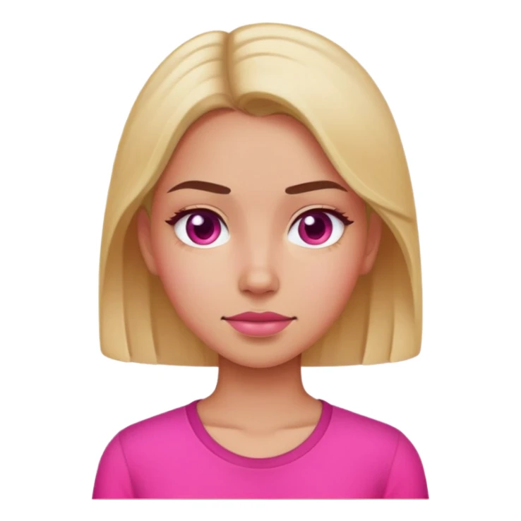 girl wearing hot pink shirt sticker