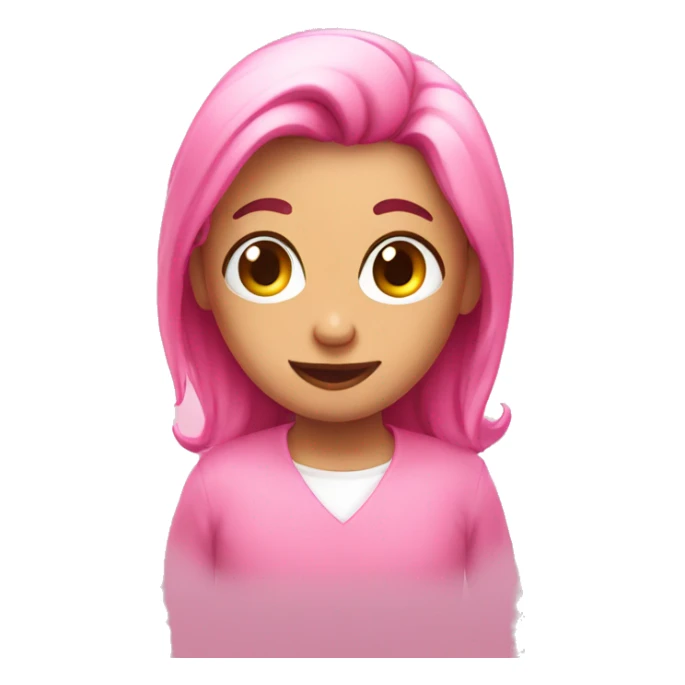 Very cute in love pink emoji  sticker