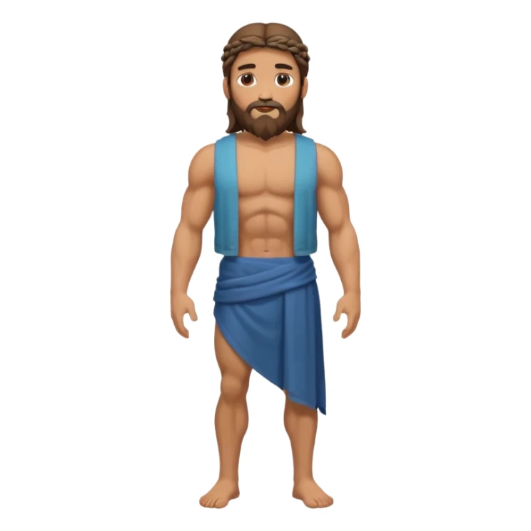 fullbody jesus christ jacked, sleeveless sticker