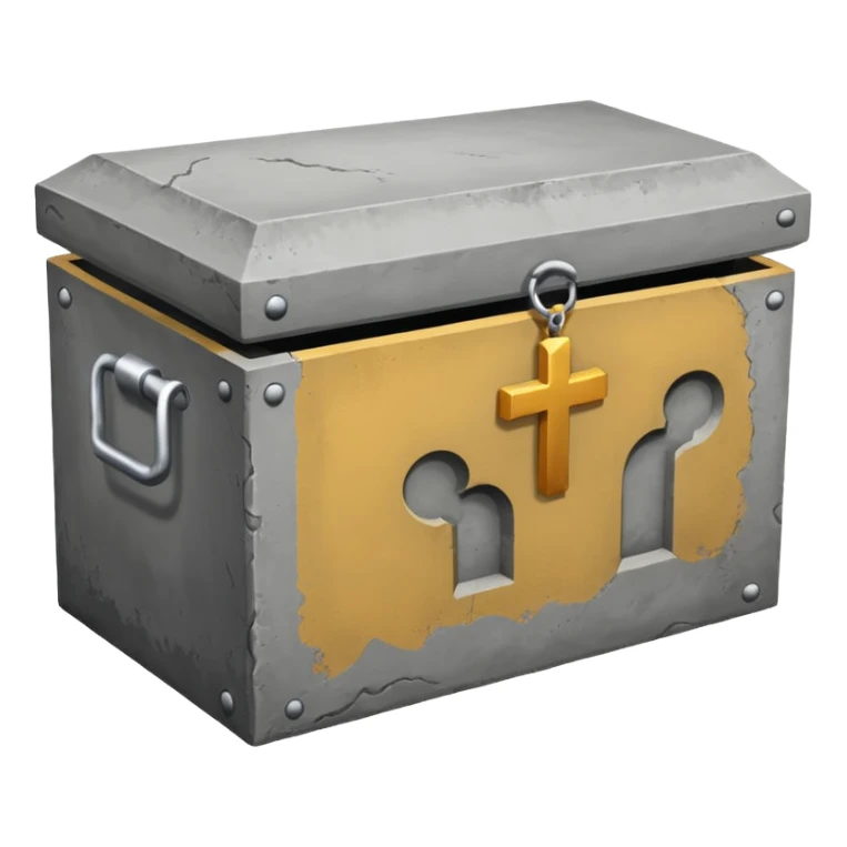 concrete container for casket to go inside of in the cemetery sticker