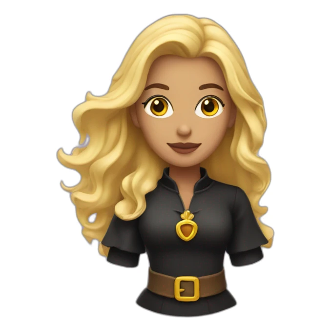 blonde latina witch with yellow highlight sticker