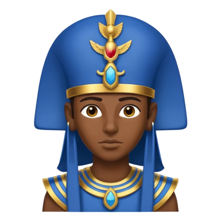 egyptian soldier with blue and gold headdress sticker