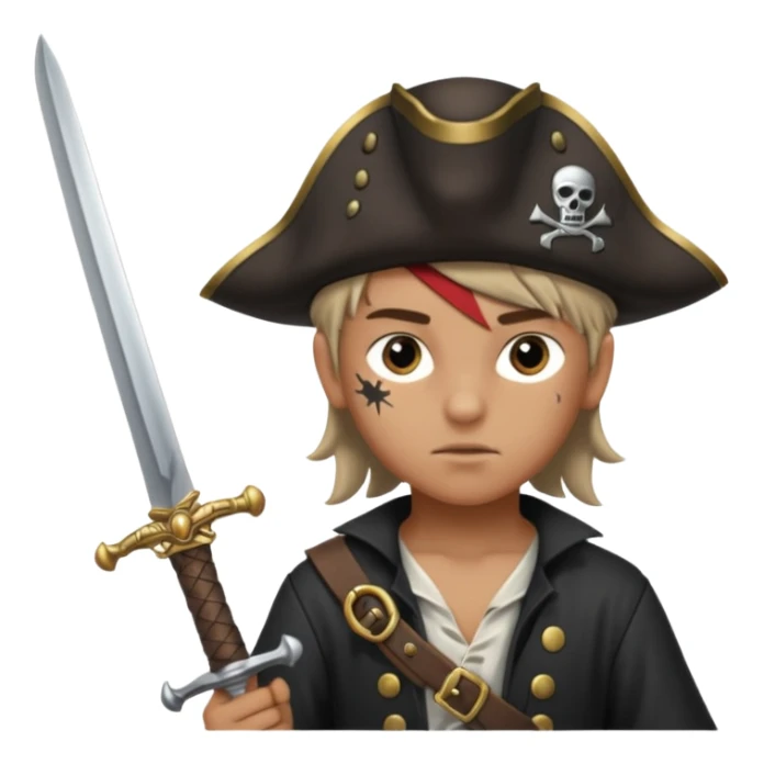 Un pirate ados de 14 ans qui adore combattre en épée sticker