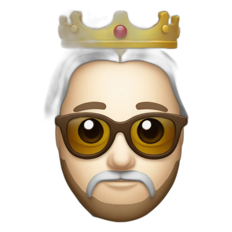 jesus con gafas y una corona sticker