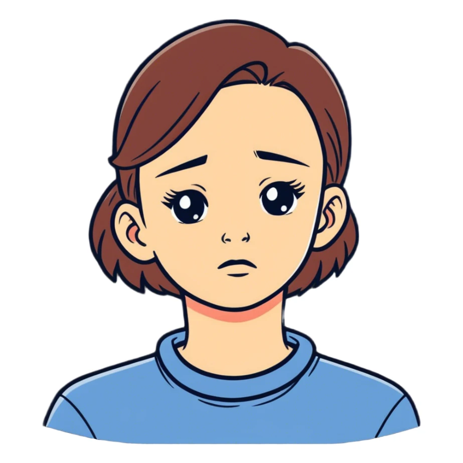 Girl holding her neck angry  sticker