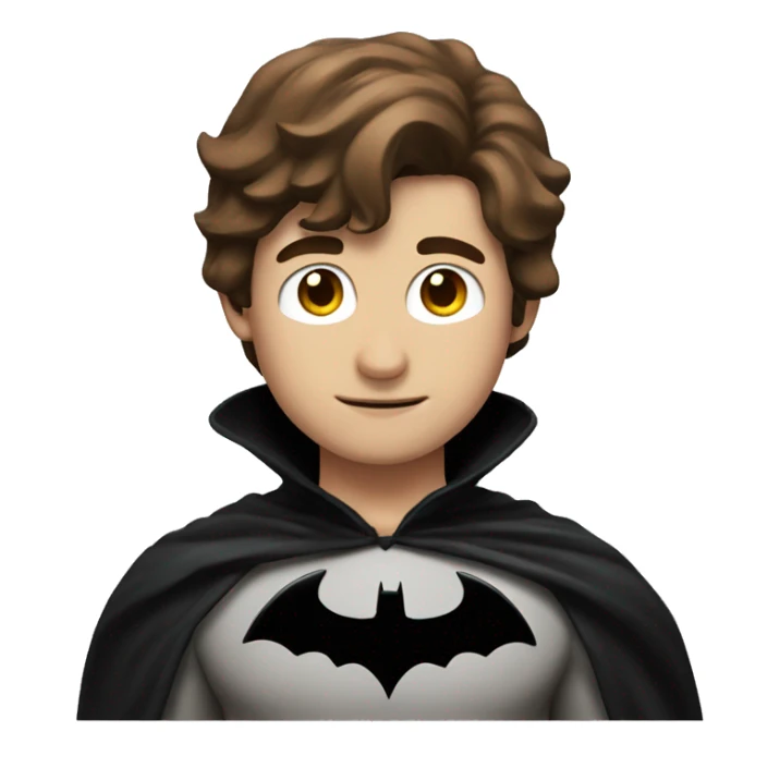 Batman on white boy with brown hair sticker