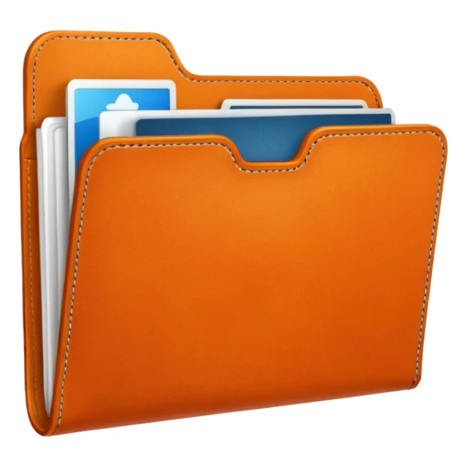 Orange folder sticker