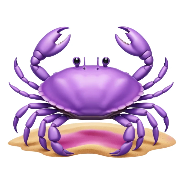 Light Pastel purple sea Crab sticker