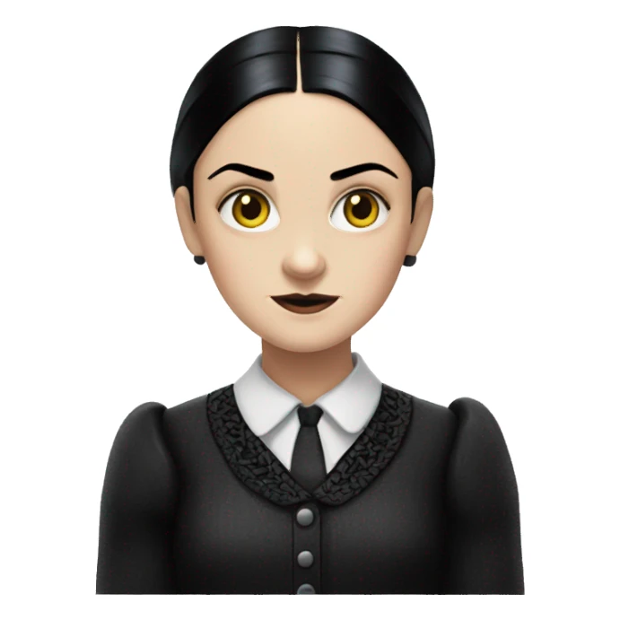 Wednesday Addams from Netflix's Wednesday sticker