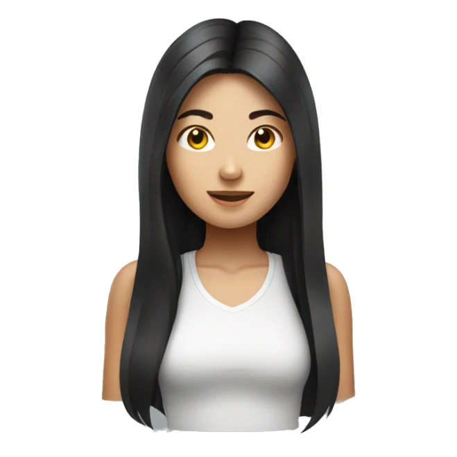 Sporty thai girl with long dark hair sticker