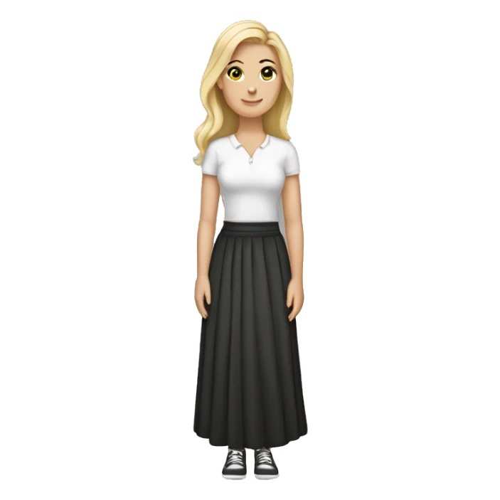 white girl with long fitted skirt sticker