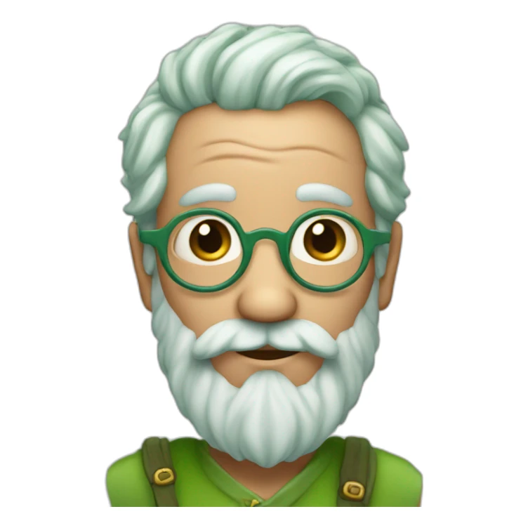little fairy grandfather with a green beard sticker