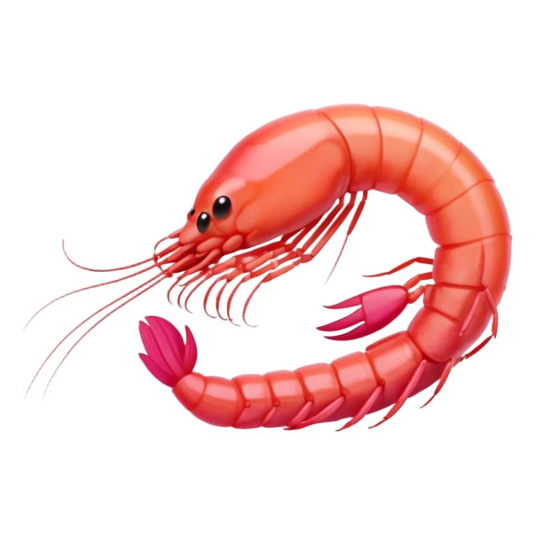 a shrimp with "Envie de crevette" written below sticker