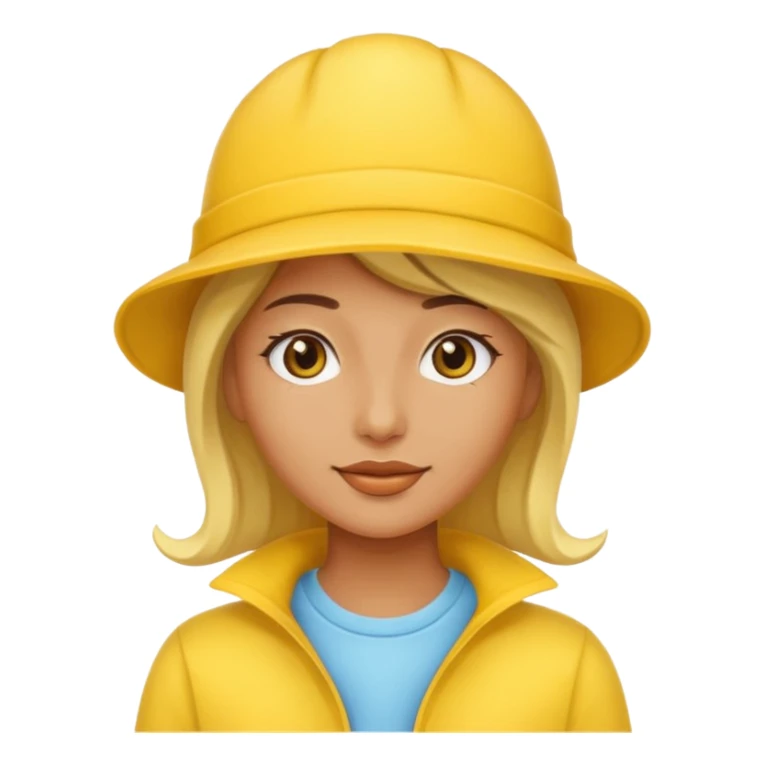 woman with yellow hat sticker